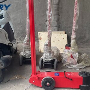 Kích dùng hơi 2 tầng nâng 80T mạ crom + bộ tách rời